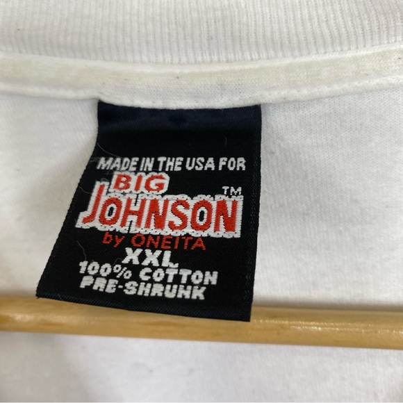 Vintage 1995 Big Johnson XXL Pit Crew Single Stitch Graphic Raunchy T-shirt - Picture 3 of 8